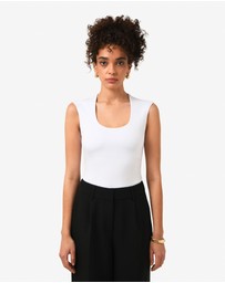 Forcast - Soho Rounded Square Neck Top