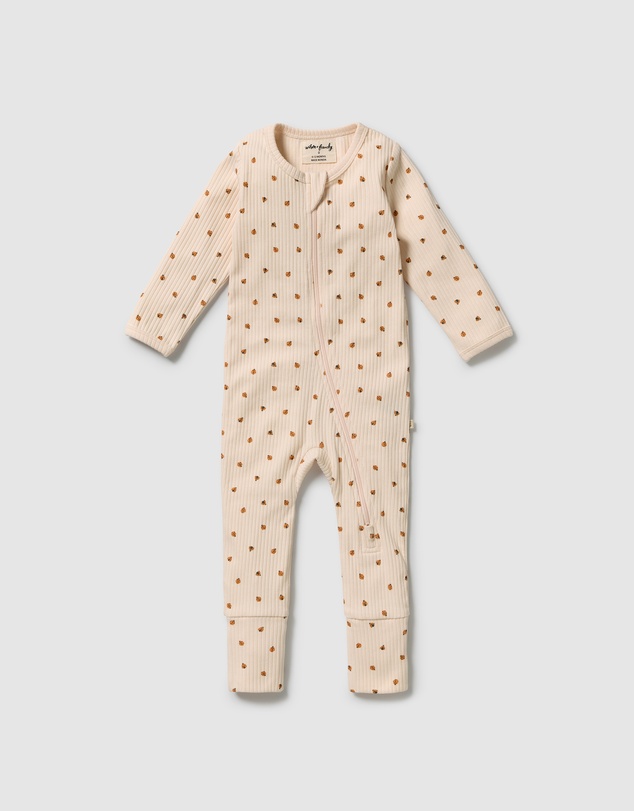 Wilson & Frenchy - Little Lady Bugs Organic Zipsuit With Feet - Babies