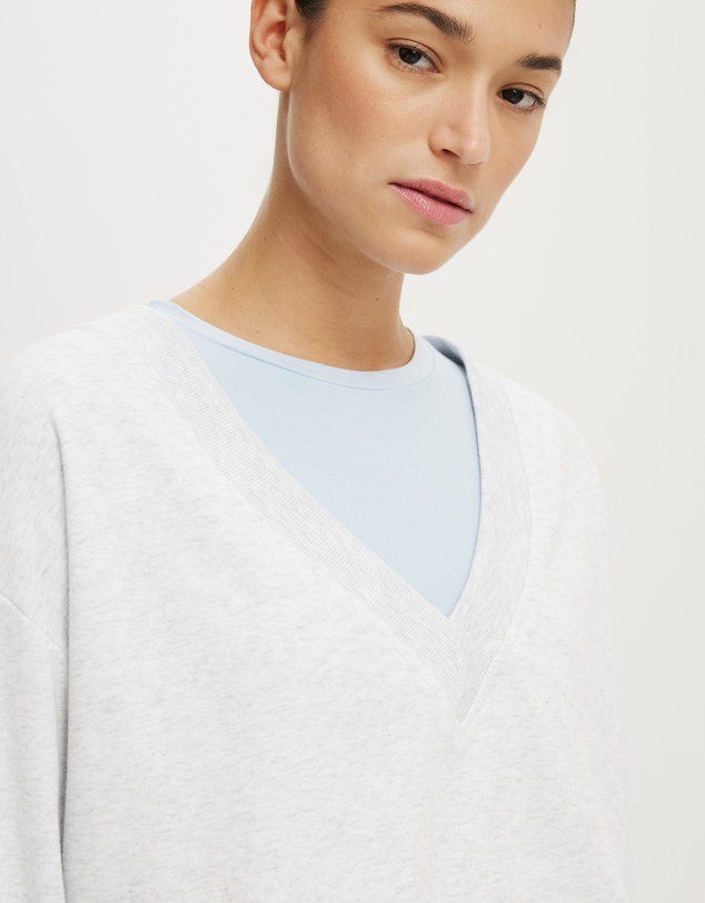 Cotton On - V Neck Fleece Sweatshirt