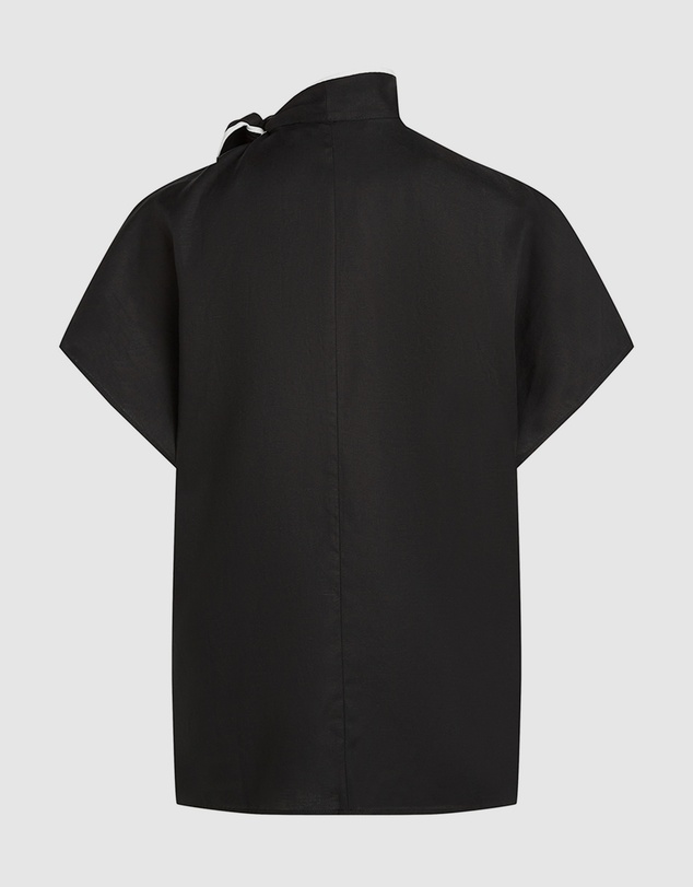 Karl Lagerfeld - Linen Blend Pipelined Blouse