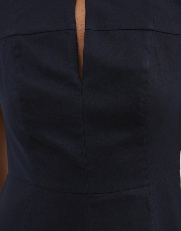Atmos&Here - Lorry Keyhole Linen Blend Maxi Dress