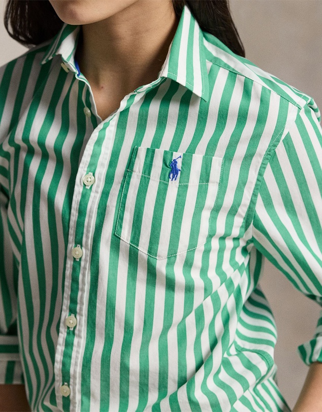 Polo Ralph Lauren - Striped Cotton Poplin Boxy Shirt - Teens
