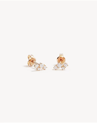 By Charlotte - Moon Dust Stud Earrings