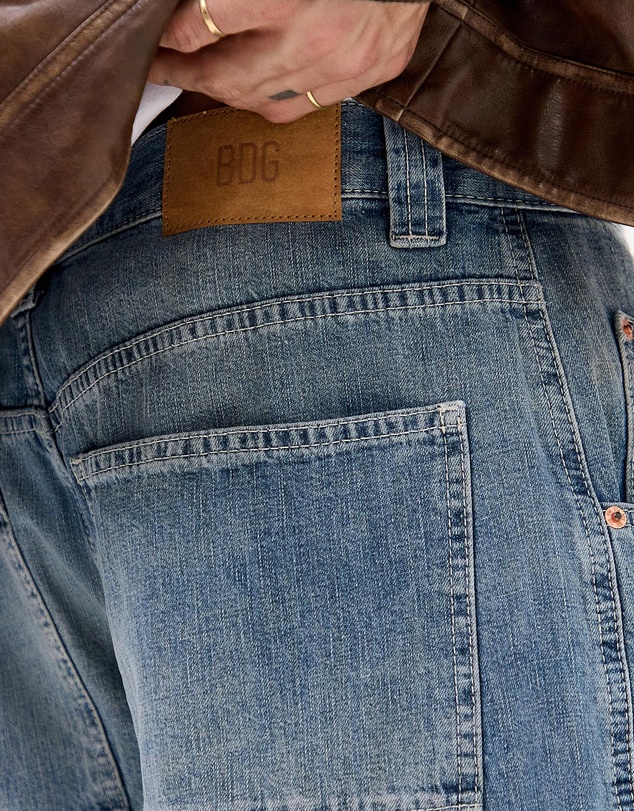 BDG By Urban Outfitters - Blue Crosshatch Skate Jeans