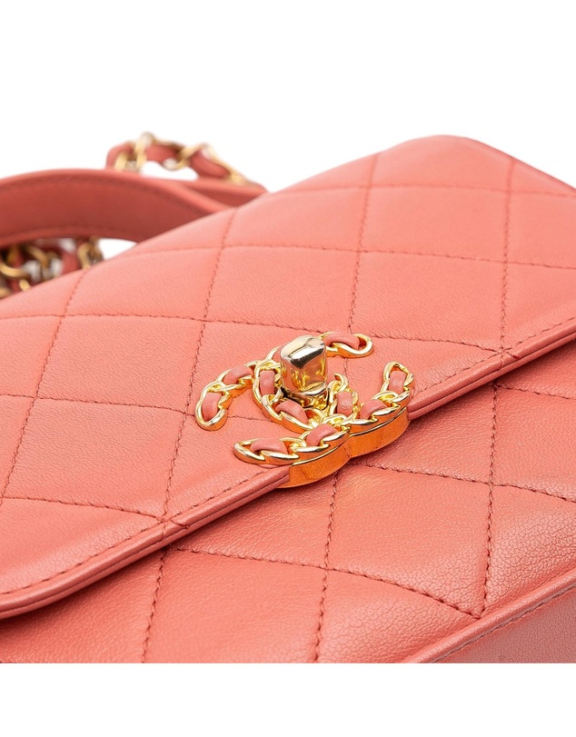 Pre-Loved by Azura Reborn - Pre-Loved Quilted Lambskin Chain Infinity Top Handle Bag
