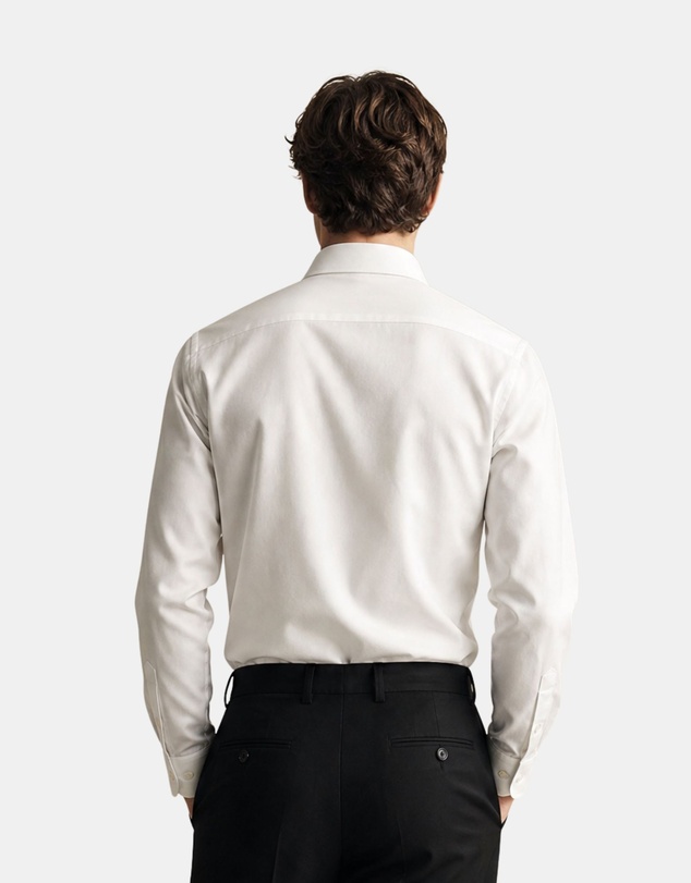 Henry Bucks - HENRY SARTORIAL Bamboo Easy Care Shirt WHITE