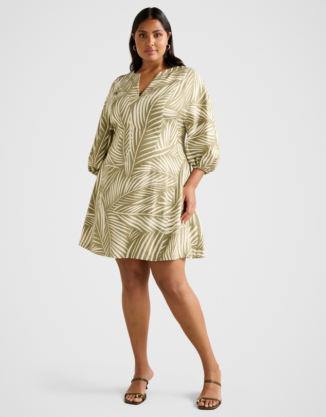 Forever New Curve - Libby Curve Linen Mini Dress