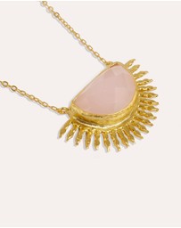 Ottoman Hands - Sunrise Rose Quartz Pendant Necklace