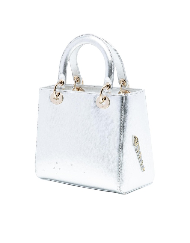 Pre-Loved by Azura Reborn - Pre-Loved Medium Calfskin Patch Embellished Lady Dior