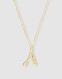 Wanderlust + Co - Alphabet Bubble Pendant Necklace - Letter A