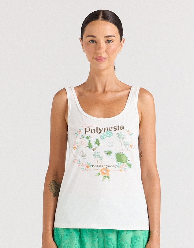 Poolside Paradiso - Isola Tank - White