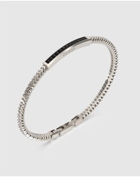 GUESS - Silver-Tone Guess Noir Bracelet