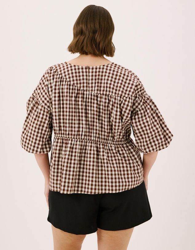 Atmos&Here Curvy - Cressida Cotton Smock Top
