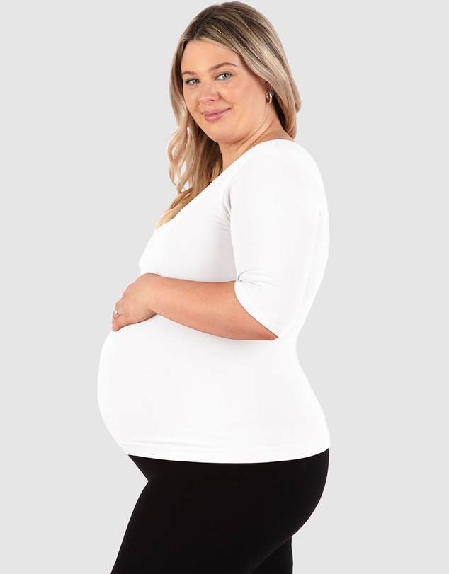 B Free Intimate Apparel - Maternity Bamboo Mid Length Sleeve Tee