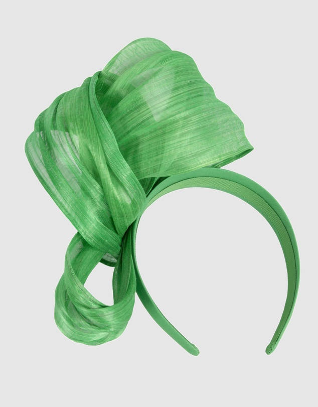 Fillies Collection - Bespoke Green Bow Racing Fascinator