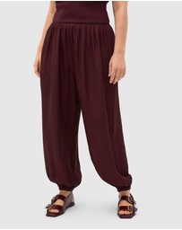 Seed Heritage - Textured Satin Harem Pant