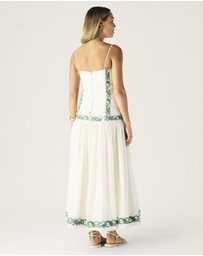 MOS The Label - Porto Embroidery Strappy Dress