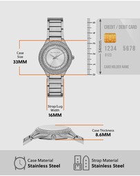 Michael Kors - Sylvia Silver Tone Analogue Watch