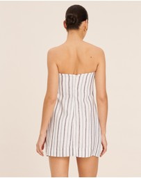 AERE - Linen Strapless Mini Dress