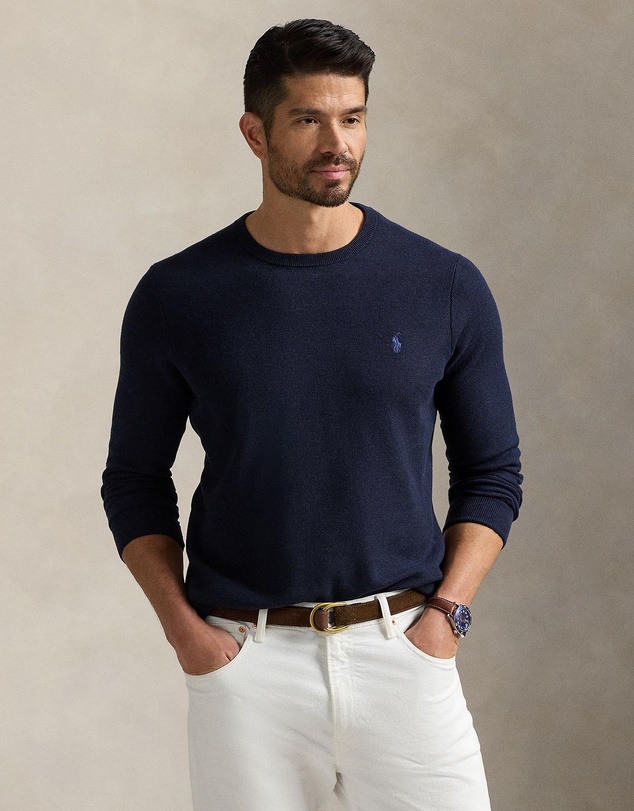 Polo Ralph Lauren - Mesh-Knit Cotton Crewneck Sweater