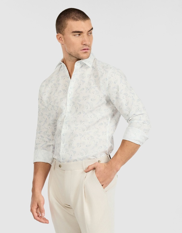 Tarocash - Tide Slim Linen Paisley Shirt