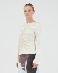 Third Form - Allure Gathered Long Sleeve Top