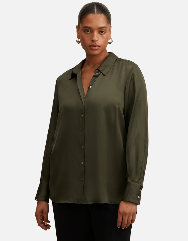 Forever New Curve - Coco Curve Satin Shirt