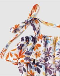 WITH LOVE FOR KIDS - Cotton Muslin Ruffle Playsuit - Babies