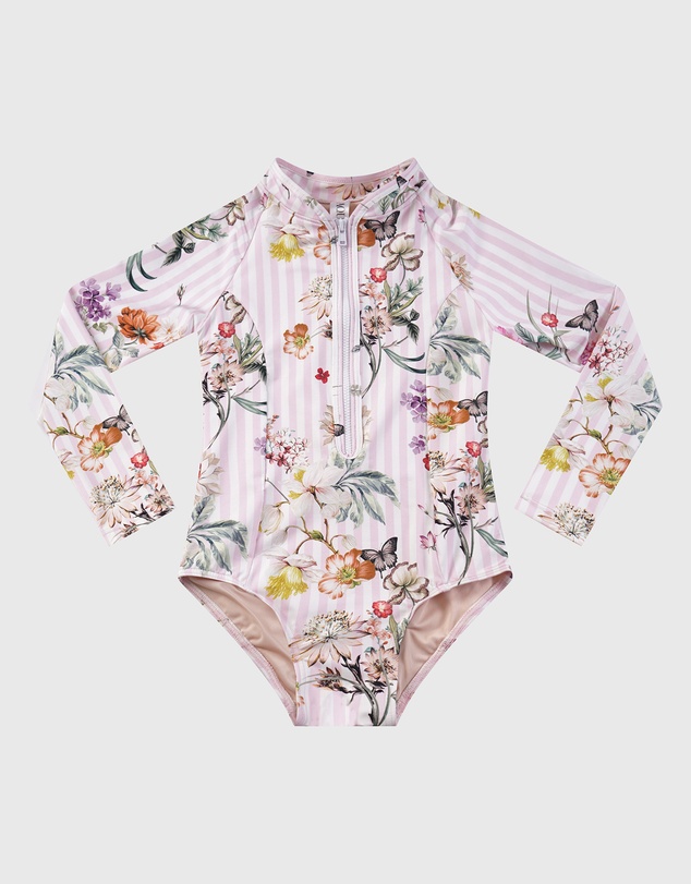 Aqua Blu Kids - Flutter Long Sleeve One Piece - Kids