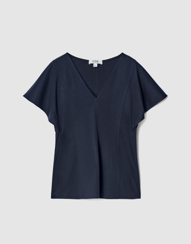 COS - Petal Sleeve Cotton Top