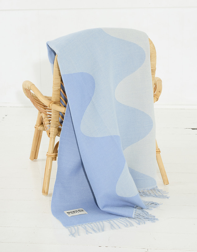 Morgan & Taylor - Nami Throw Blanket in Blue Waves
