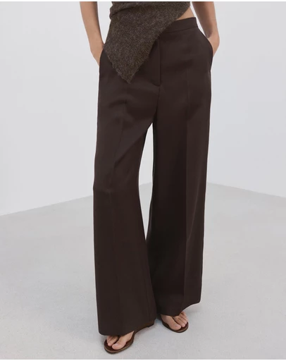 M.N.G - High-Waisted Lyocell Trousers