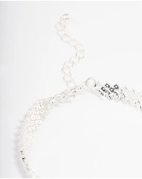 Lovisa - Silver Plated Round Stone Diagonal Tennis Bracelet