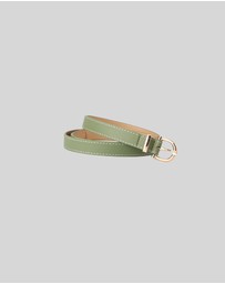 KAJA Clothing - Needle Buckle Belt - Green