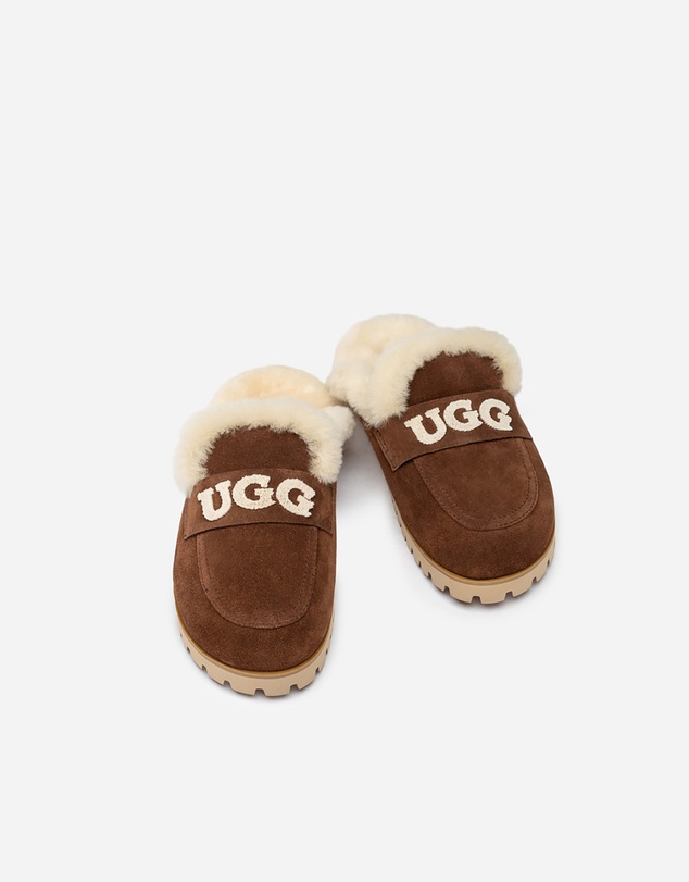 Ozwear Connection Uggs - Ugg Priya Knit Logo Shearling Slipper
