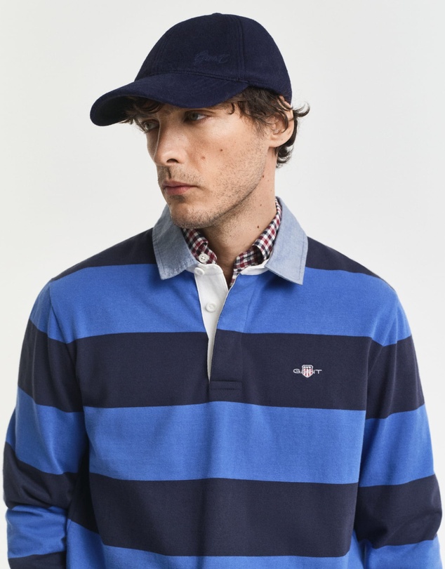 Gant - Chambray Collar Striped Heavy Rugger