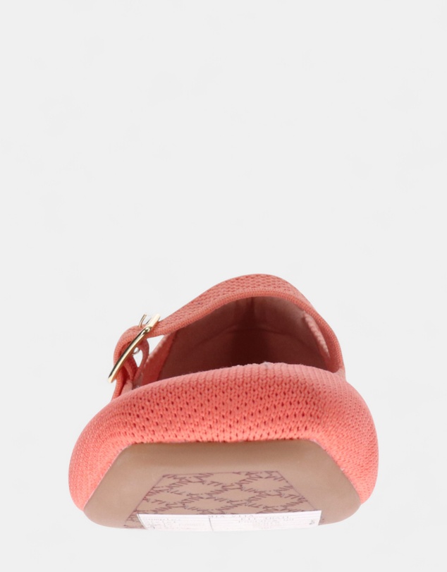 Mia Vita - Violet Mary-Jane Flats - Coral