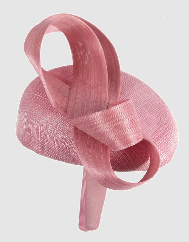Max Alexander - Dusty Pink Pillbox Racing Fascinator