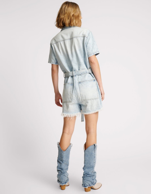 ONE TEASPOON - Depeche Blue Night Movers Denim Jumpsuit