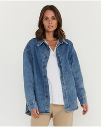 ALEXANDRA - Basen Shacket Blue Denim