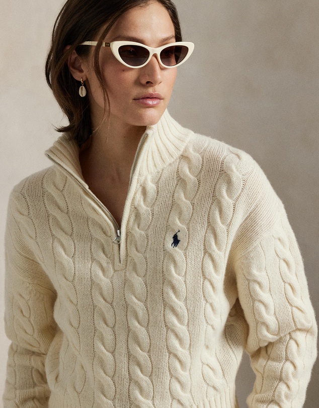 Polo Ralph Lauren - Cable Wool-Cashmere Half-Zip Sweater