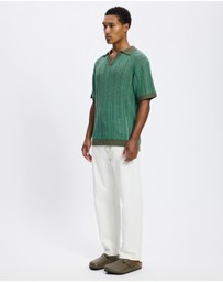 Scotch & Soda - Open Structured Knitted V-Neck Polo