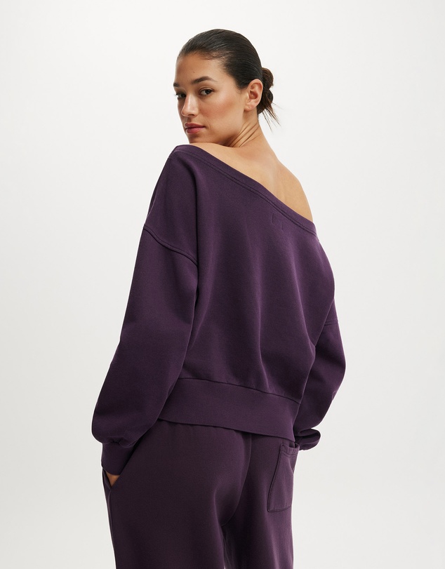 Cotton On - Relaxed Off Shoulder Sweatshirt