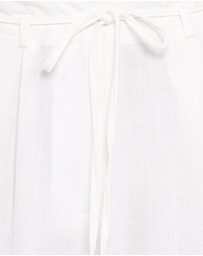 Petal & Pup - Andrew Wide Leg Linen Blend Pant - White