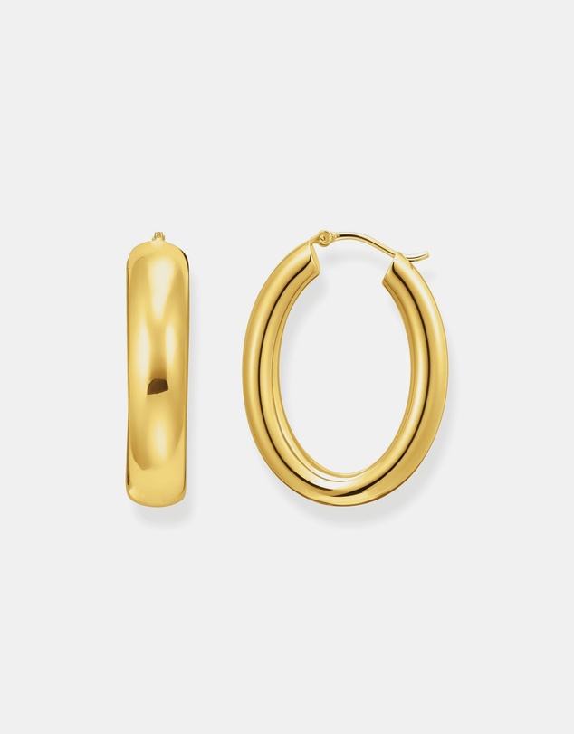 THOMAS SABO - Large chunky hoop earrings gold