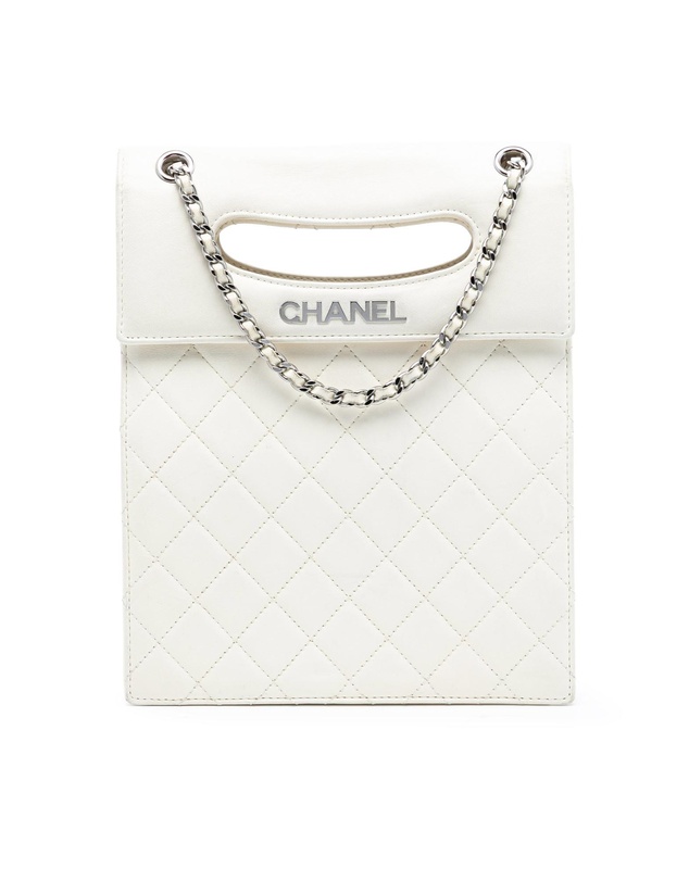 Pre-Loved by Azura Reborn - Pre-Loved Quilted Lambskin Delivery Cutout Handle Bag