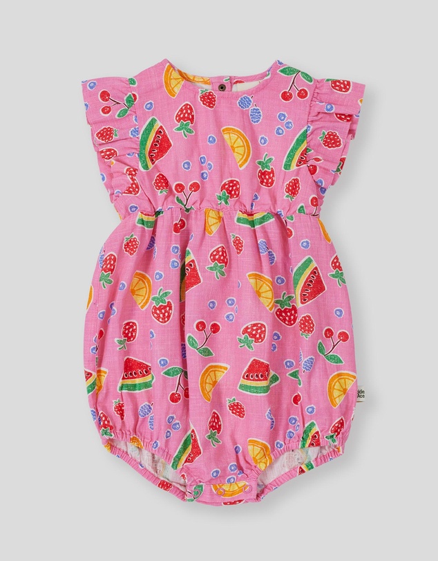 Goldie + Ace - Fruit Salad Lani Linen Romper - ICONIC EXCLUSIVE - Babies