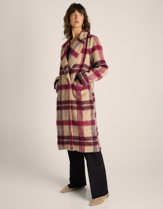 Fate + Becker - Harlow Check Longline Coat