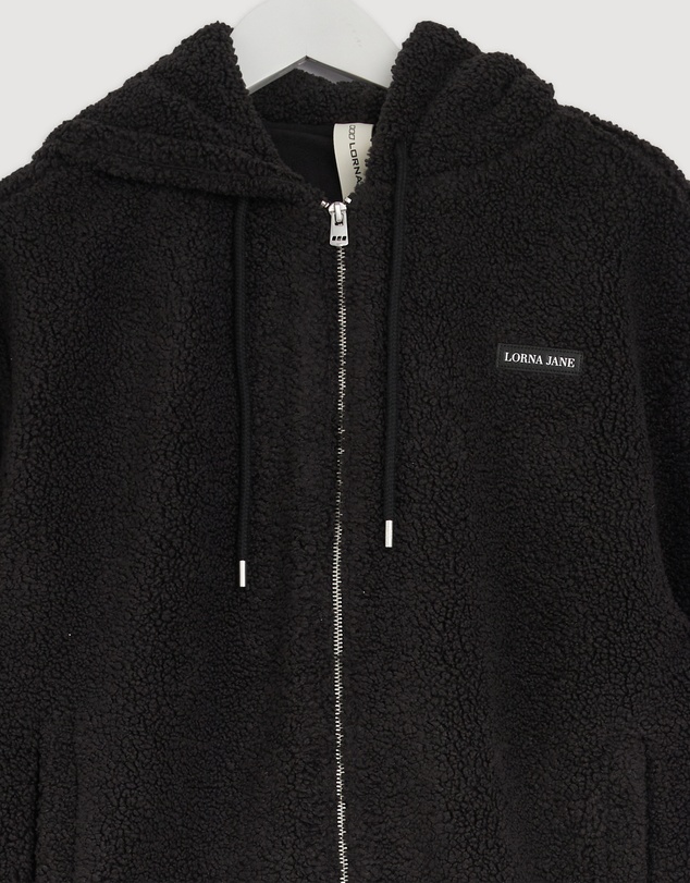 Revibe - Repaired Lorna Jane Field Teddy Zip Through Hoodie - AU 10