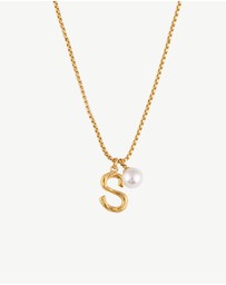 Zahar - Pearl Letter S Necklace